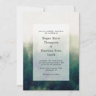 Invitación a bodas de paisajes de los bosques de p