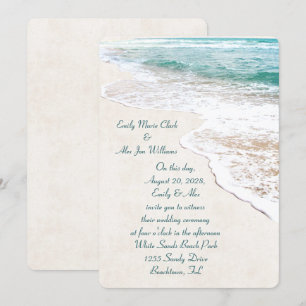 Invitación a bodas de playa