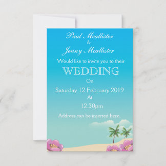 Invitación a bodas de playa
