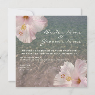 Invitación a bodas de playa tropical