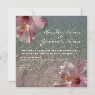 Invitación a bodas de playa tropical