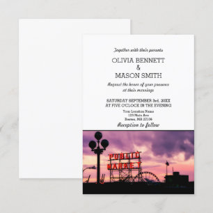 Invitación a bodas de Seattle Wa Skyline Cityscape