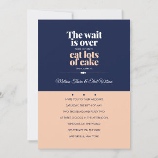 Invitación a bodas de tipo de pastel