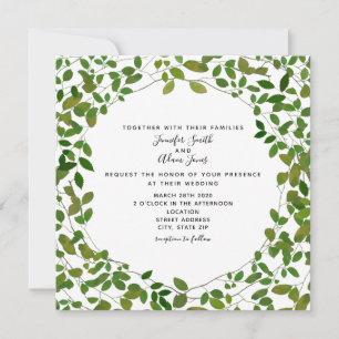 Invitación a bodas de vegetación botánica