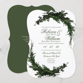 Invitación a bodas de vegetación botánica