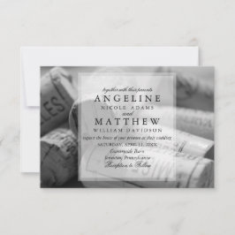 Invitación a bodas de viñedos con temas de vino rú