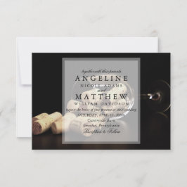 Invitación a bodas de viñedos con temas de vino rú