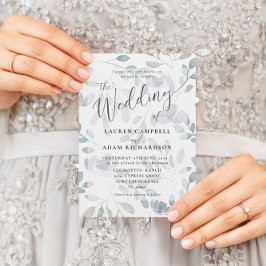 Invitación a bodas del Boho Floral Blue Eucalyptus