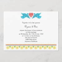 Invitación a bodas del papel picado mexicano