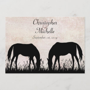 Invitación a bodas ecuestres de caballos
