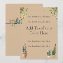 Invitación a bodas en bodas de plantas cultivadas