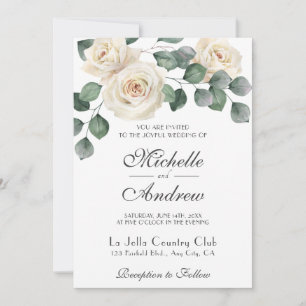 Invitación a bodas en el jardín de Rosas de col bl
