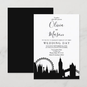 Invitación a bodas en el paisaje urbano de Londres