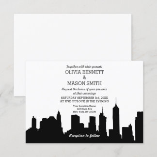 Invitación a bodas en el paisaje urbano de Nueva Y