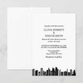 Invitación a bodas en el paisaje urbano de Nueva Y