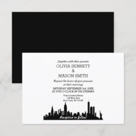 Invitación a bodas en el paisaje urbano de Nueva Y