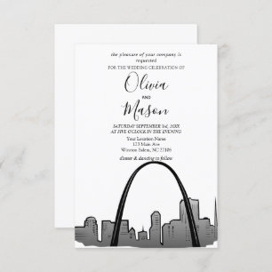 Invitación a bodas en el paisaje urbano de St Loui
