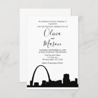 Invitación a bodas en el paisaje urbano de St Loui