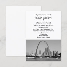 Invitación a bodas en el paisaje urbano de St Loui