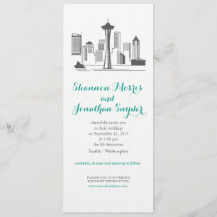 Invitación a bodas en el Skyline de Seattle