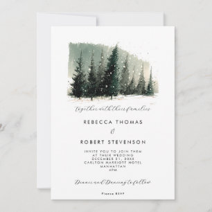 invitación a bodas en invierno para las vacaciones