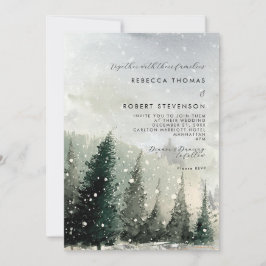 invitación a bodas en invierno para las vacaciones