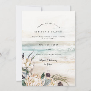 invitación a bodas en la playa de florines tropica