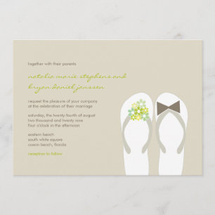 Invitación a bodas en la playa de Mr & Mrs Green F
