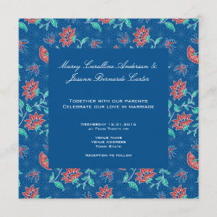 Invitación a bodas en la plaza Aiyana Floral Batik