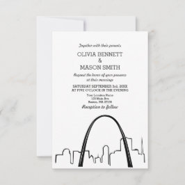 Invitación a bodas en St Louis Skyline Cityscape