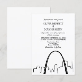 Invitación a bodas en St Louis Skyline Cityscape