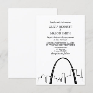 Invitación a bodas en St Louis Skyline Cityscape
