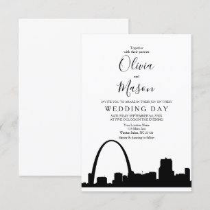Invitación a bodas en St Louis Skyline Cityscape