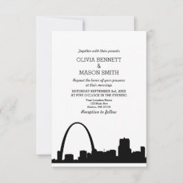 Invitación a bodas en St Louis Skyline Cityscape