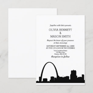 Invitación a bodas en St Louis Skyline Cityscape