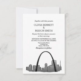 Invitación a bodas en St Louis Skyline Cityscape