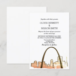 Invitación a bodas en St Louis Skyline Cityscape