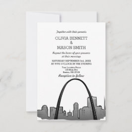 Invitación a bodas en St Louis Skyline Cityscape