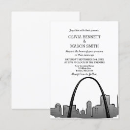 Invitación a bodas en St Louis Skyline Cityscape