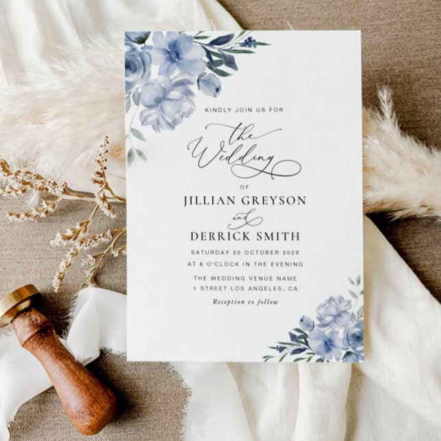 invitación a bodas florales y polvorientas bohemia (Subido por el creador)