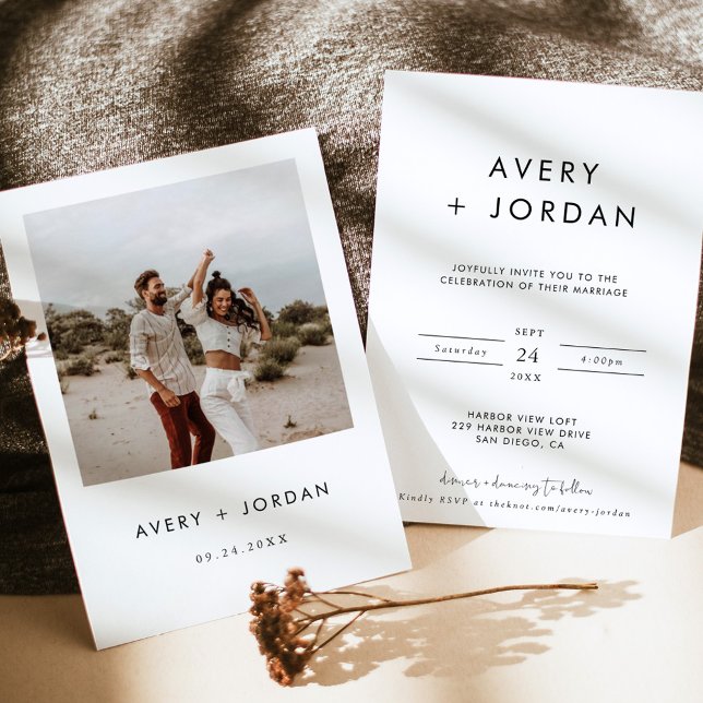 Invitación a bodas | Foto Minimalista moderna (Subido por el creador)