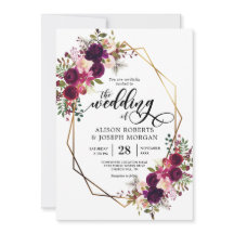 Invitación a bodas geométricas en Boho