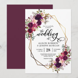 Invitación a bodas geométricas en Boho