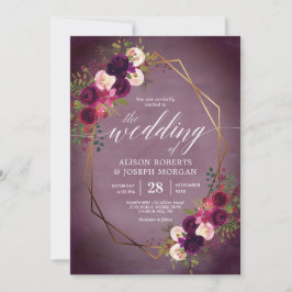 Invitación a bodas geométricas en Boho