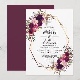 Invitación a bodas geométricas en Boho