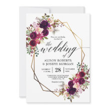 Invitación a bodas geométricas en Boho