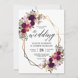 Invitación a bodas geométricas en Boho