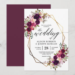 Invitación a bodas geométricas en Boho