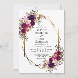 Invitación a bodas geométricas en Boho