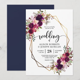 Invitación a bodas geométricas en Boho